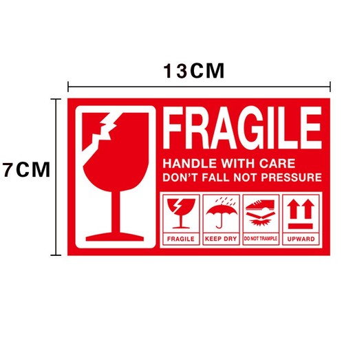 Fragile glass parcel - glass, stickers