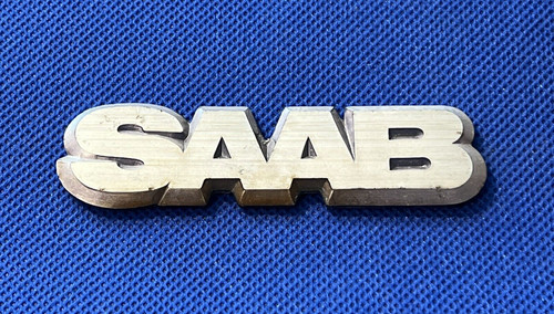 Saab vintage metal car badge - saab,