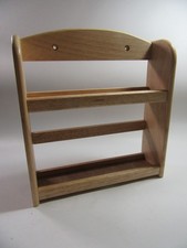Two-tier wooden spice rack or