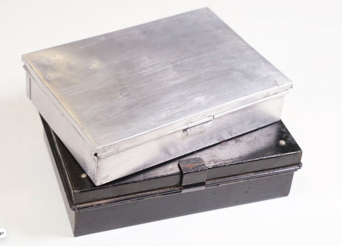 Two vintage metal lure - metal, boxes