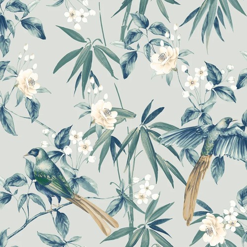 Arthouse floral birds grey - arthouse,