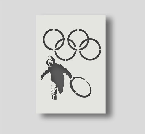 Banksy olympic ring thief - banksy,