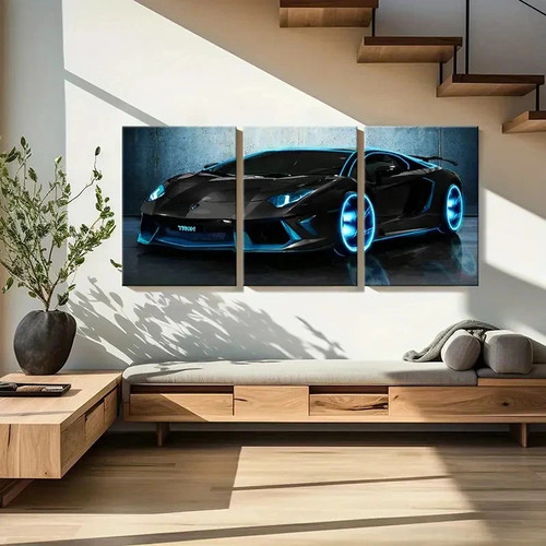 3pcs black lamborghini - black,