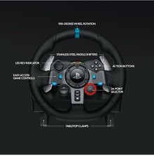 Logitech G923 True Force Steering Wheel Black, PS5 Compatible