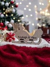 Christmas Santa Sleigh Mini   Use as table seating with name