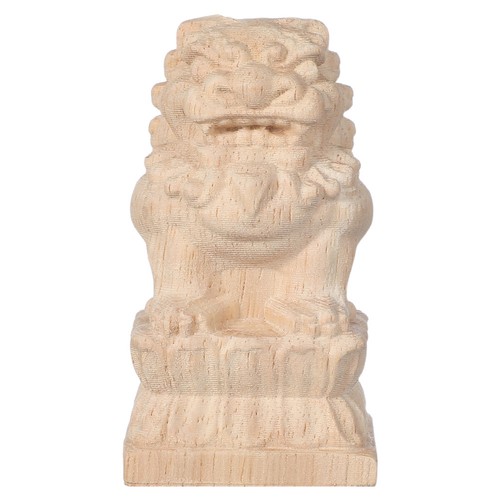 Wood carving lion - , pillar