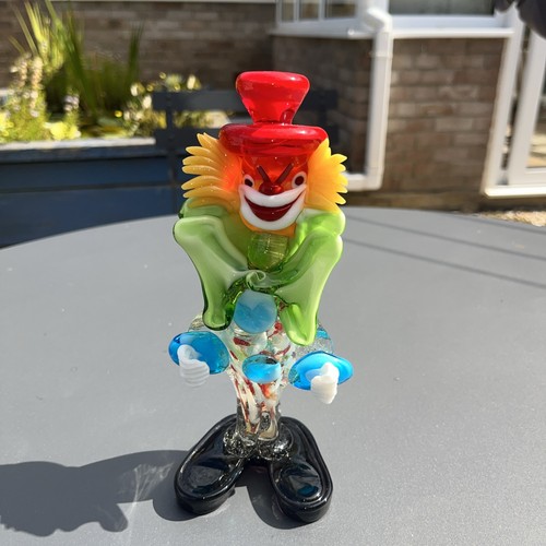 Murano vintage glass clown - murano,