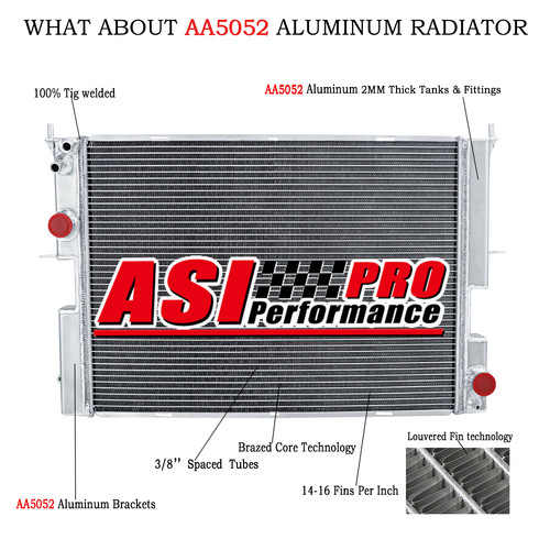 Rows aluminum radiator for - aluminum,