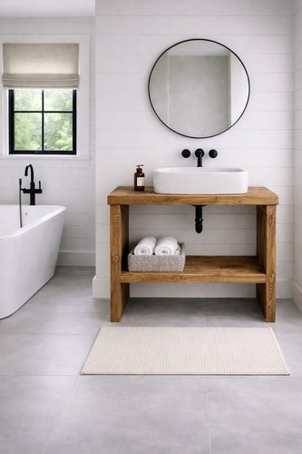 Solid wood vanity bathroom - solid,