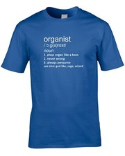 Organist Joke Definition Mens T-Shirt Gift Organ Church Piano Keyboard Music