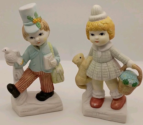 Vtg porcelain figurines girl - vtg.,