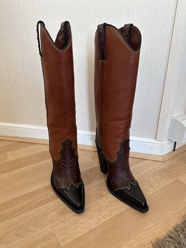 Dsquared2 brown leather heeled - brown,