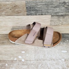 Birkenstock Uji Sandals Mens 9 / Womens 11 Taupe Suede Leather Slip On Open Toe