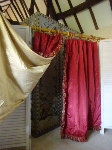 Curtains silk 5ft2 - curtains, 5ft2"