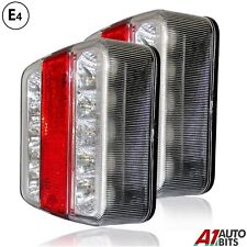 2X 12 Volt 14 LED Rear Light Cluster Trailer Van Trike 5 Function Easy Fit