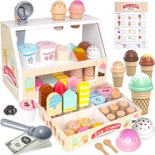 Wooden Ice Cream Set for Kids