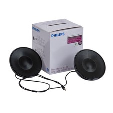 PHILIPS PURE STEREO TO GO WIRED SPEAKER BLACK AUX PC MINI SPEAKER