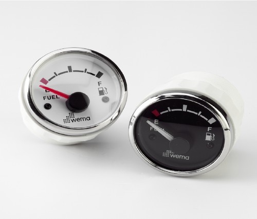 Wema fuel gauge black face - wema,