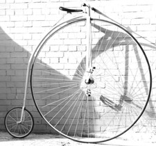 Vintage Glossy Photo Penny Farthing Bicycle Artistic 8 1/2" x 6 1/2"