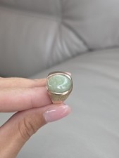Antique 14ct Jade Single Stone