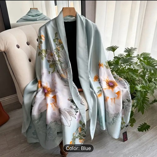 Large imitation silk scarf - large,