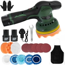 6" Cordless Car Polisher Buffer Sander Random Orbital Polish Machine + 2 Battery