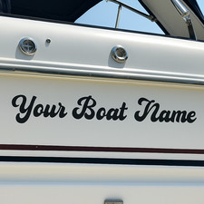 Personalised Boat Name Sticker Custom Vinyl Decals Graphics Small Medium Large