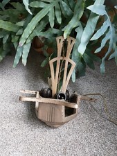 Art Deco Ceiling Light vintage Heavy Metal No Shades Bakelite Fittings 