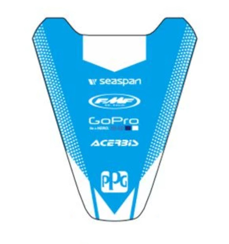 Rear mudguard fender decal - mx,
