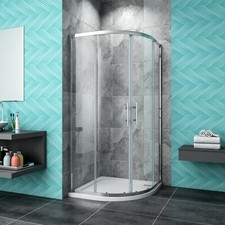 Offset Quadrant Shower Enclosure Corner Cubicle Door & Tray-1200/1000/900/800 A8