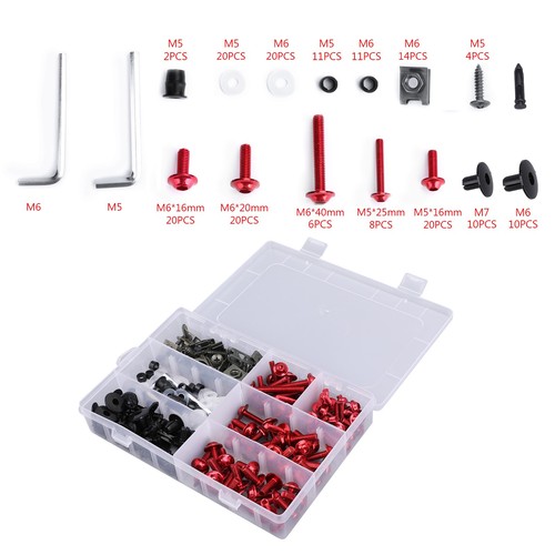 Red fairing bolts screws kit - fairing,