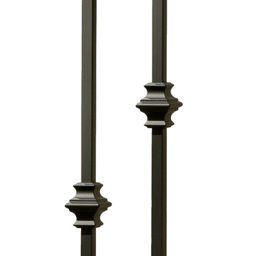 Matt black metal stair - black,