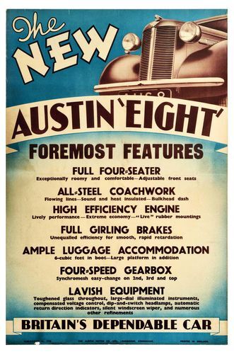 Vintage austin eight car - vintage,
