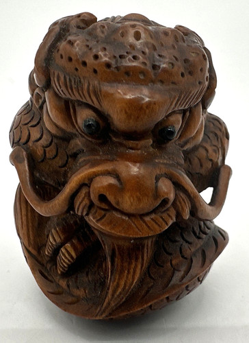 Japanese boxwood netsuke - boxwood,