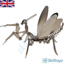 Praying Mantis Stainless Steel Desk Toy Metal Precision Made Moveable 3D Model