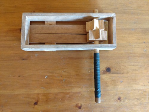 Vintage wooden double cog - vintage,