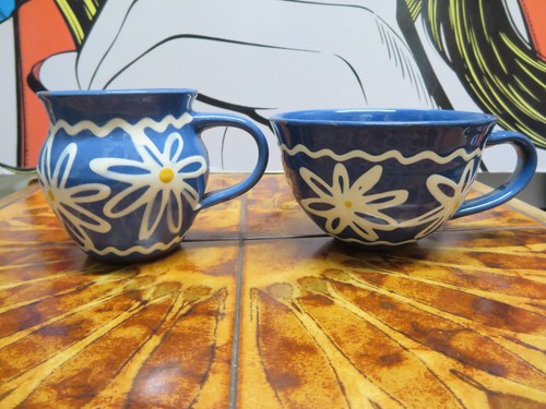 Pair decorative coffee mugs - pair,