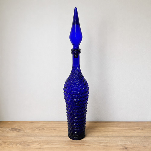 Vintage genie bottle - genie, cobalt