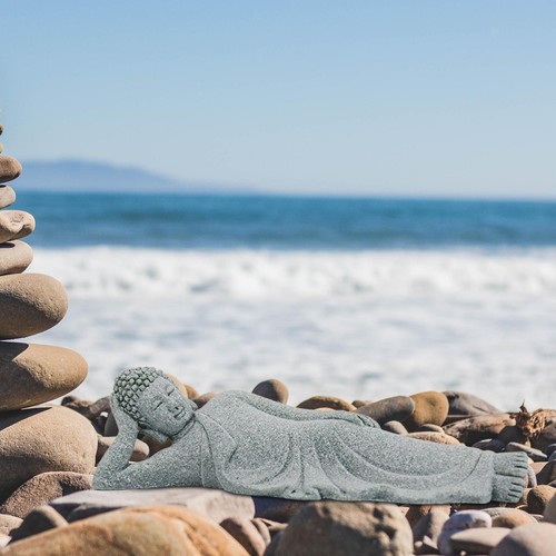 Buddha figure sandstone resin - buddha,