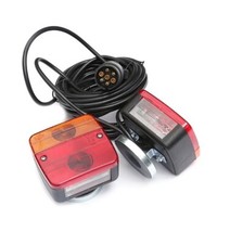 Pre Wired Trailer Van Rear Towing Light Board Lights Lamps + 7.5m Cable With E4