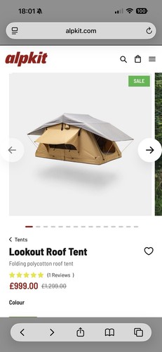 Alpkit folding polycotton roof - folding,