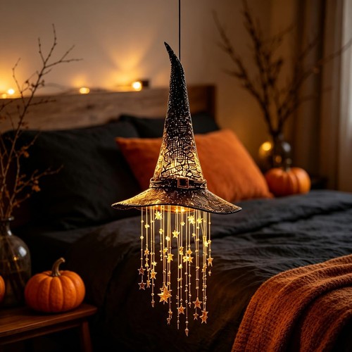 Halloween witch hat hanging - hat,