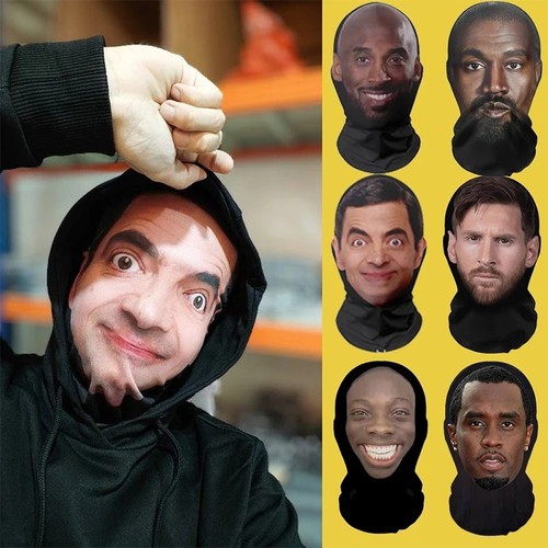 Funny face mask celebrity - 3d,