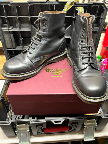 Martens black leather - black,