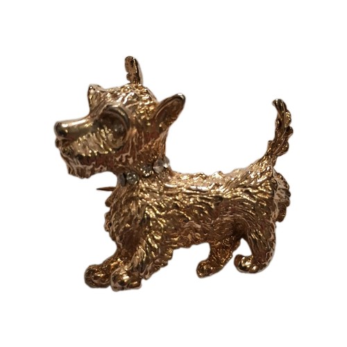 Vintage scottie dog brooch - vintage,