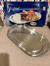Vintage WMF Festival Cromargan stainless steel serving tray with lid new in box