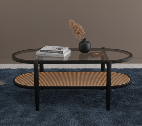 Black vintage coffee table - vintage,