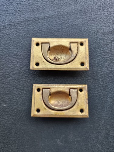 Pair antique solid brass - of,