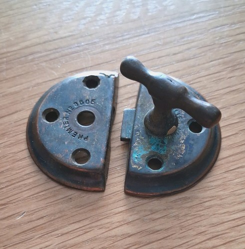 Antique copper thumb turn - copper,