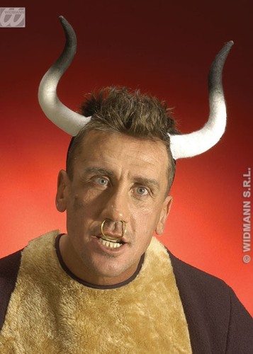 Bull horns headband - on,